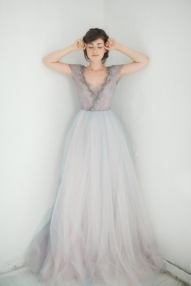 Lavanda Lace Wedding Gown by Mywony Bridal