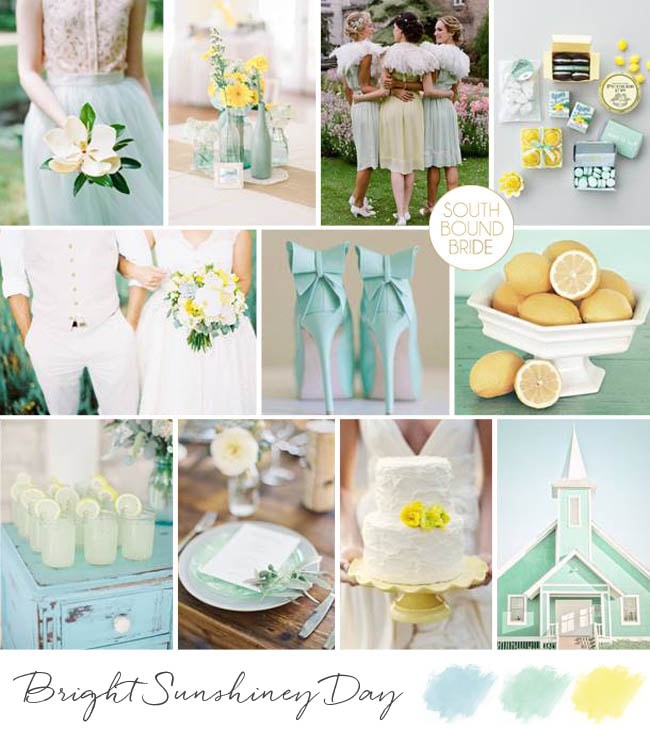 Aqua and Yellow Summer Wedding Inspiration